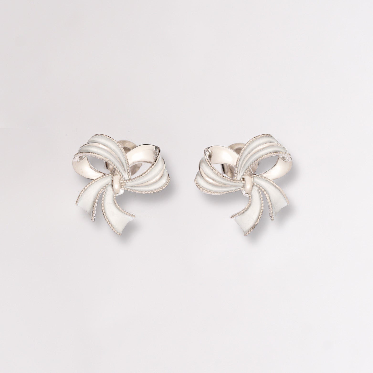 Ribbon Bow Stud Earrings