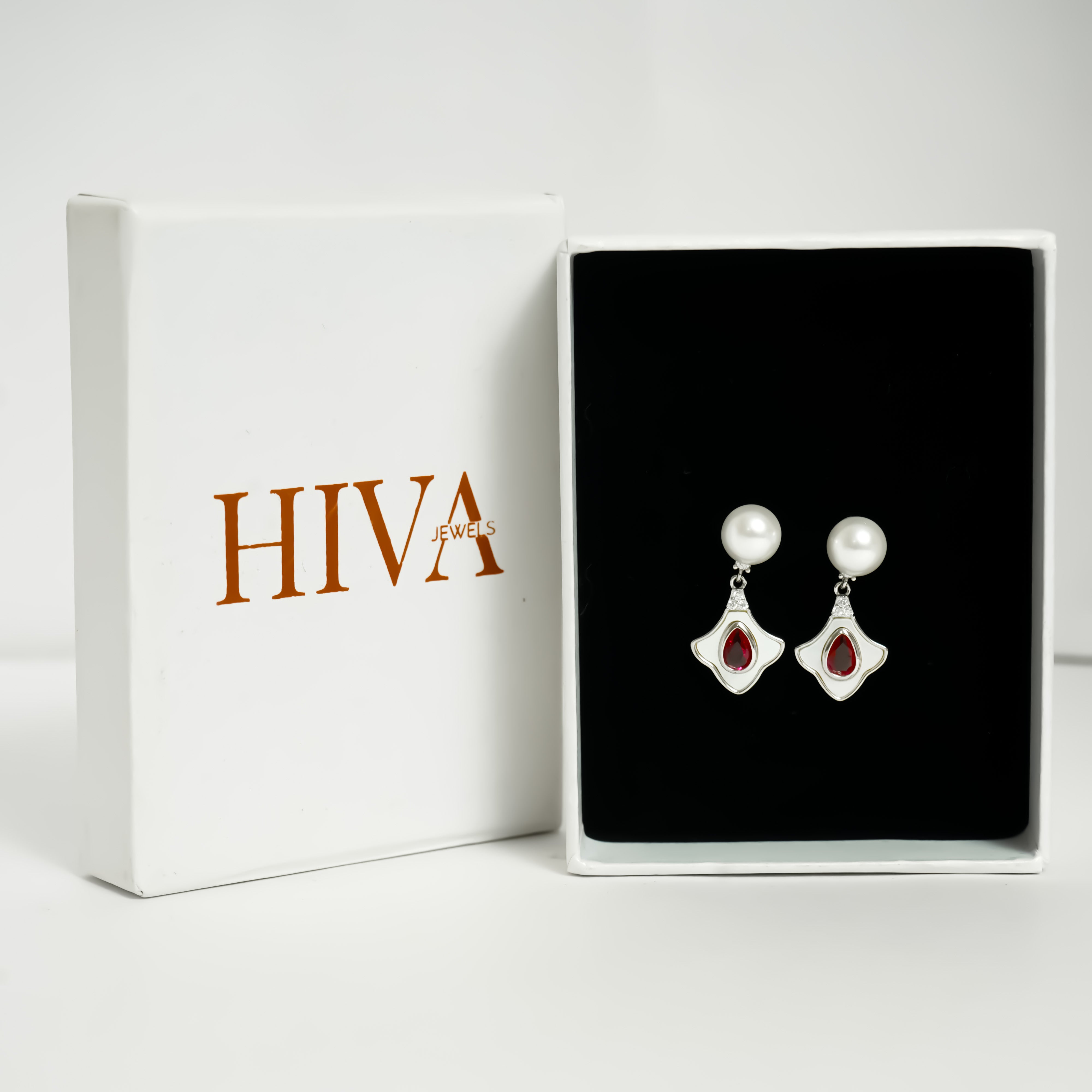 Pearl Royale Drop Earrings - Pink