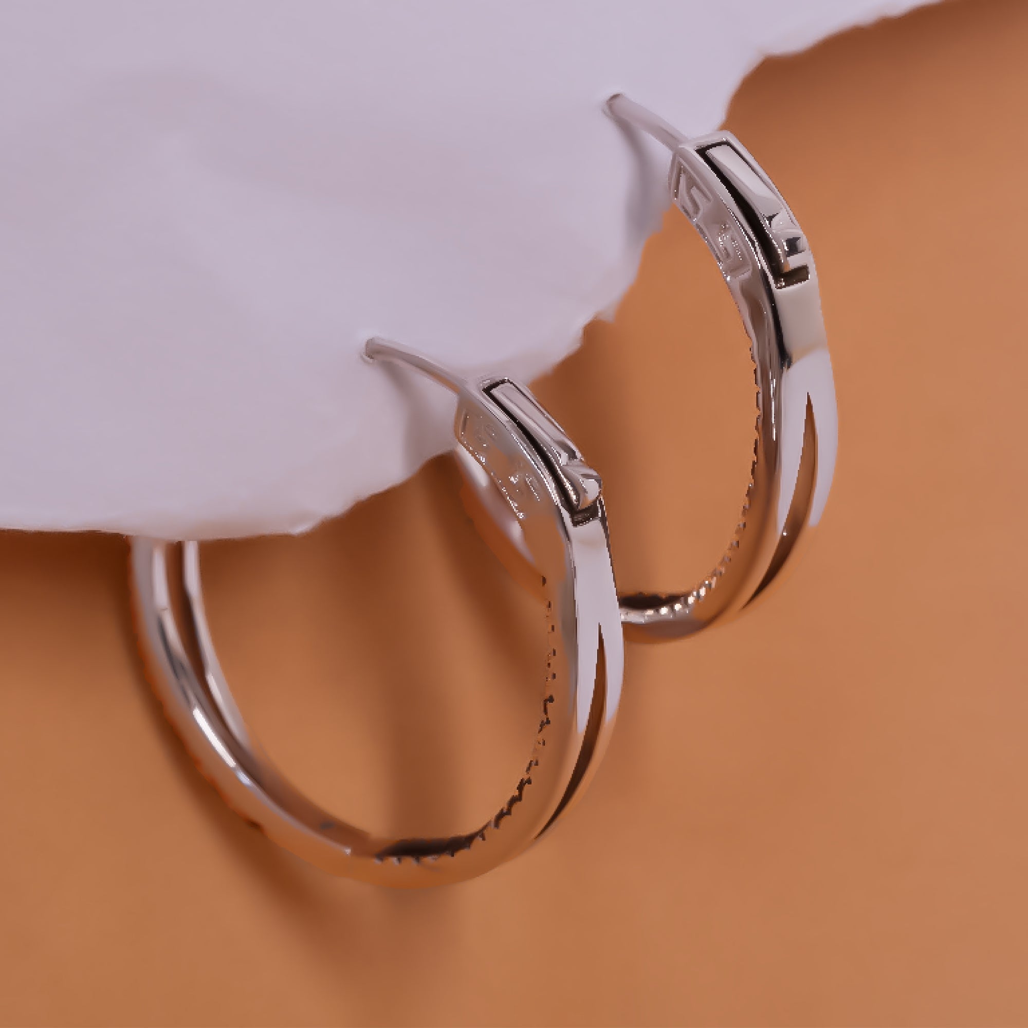 Green Stone Hoop Earrings