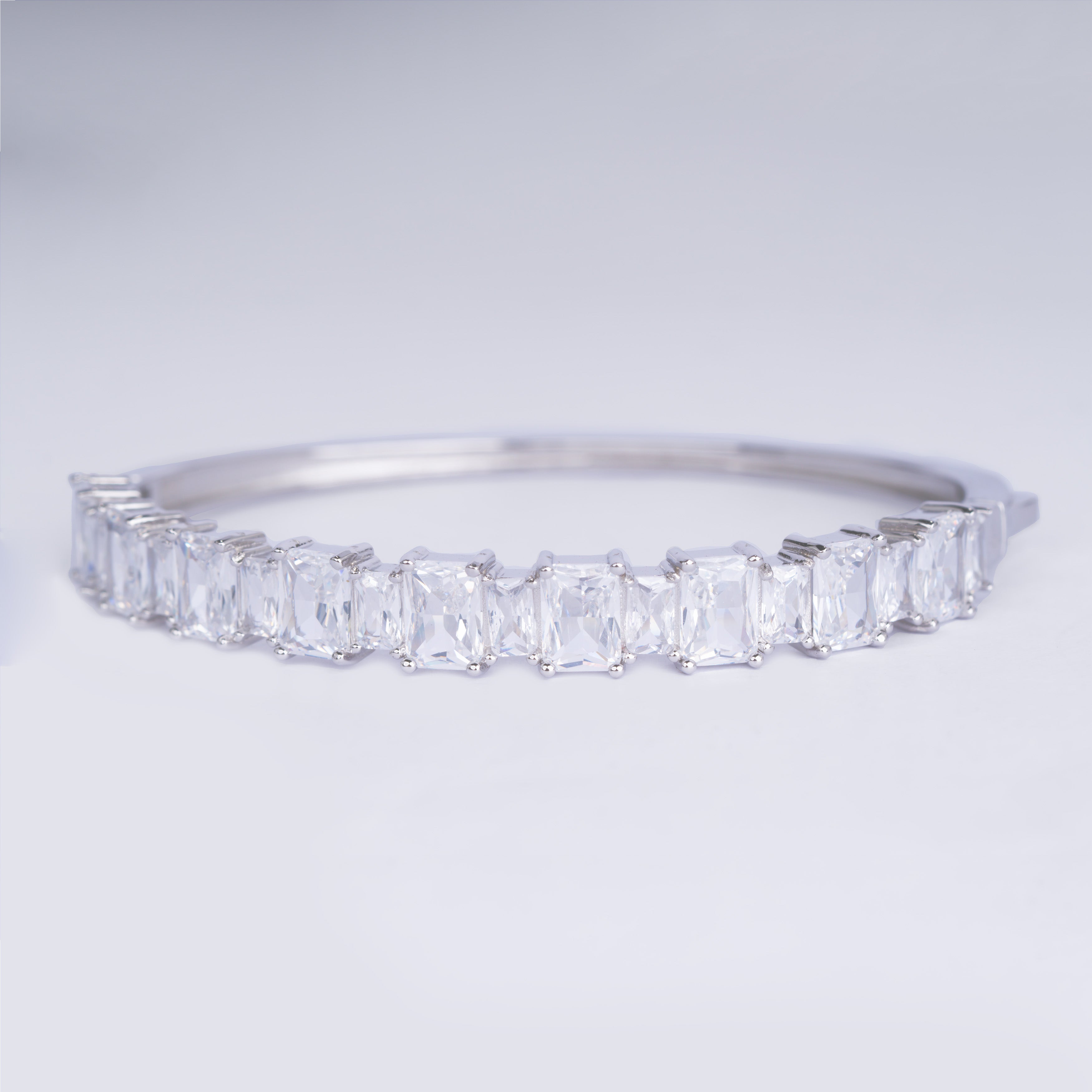 Crystal-Set Bangle Bracelet