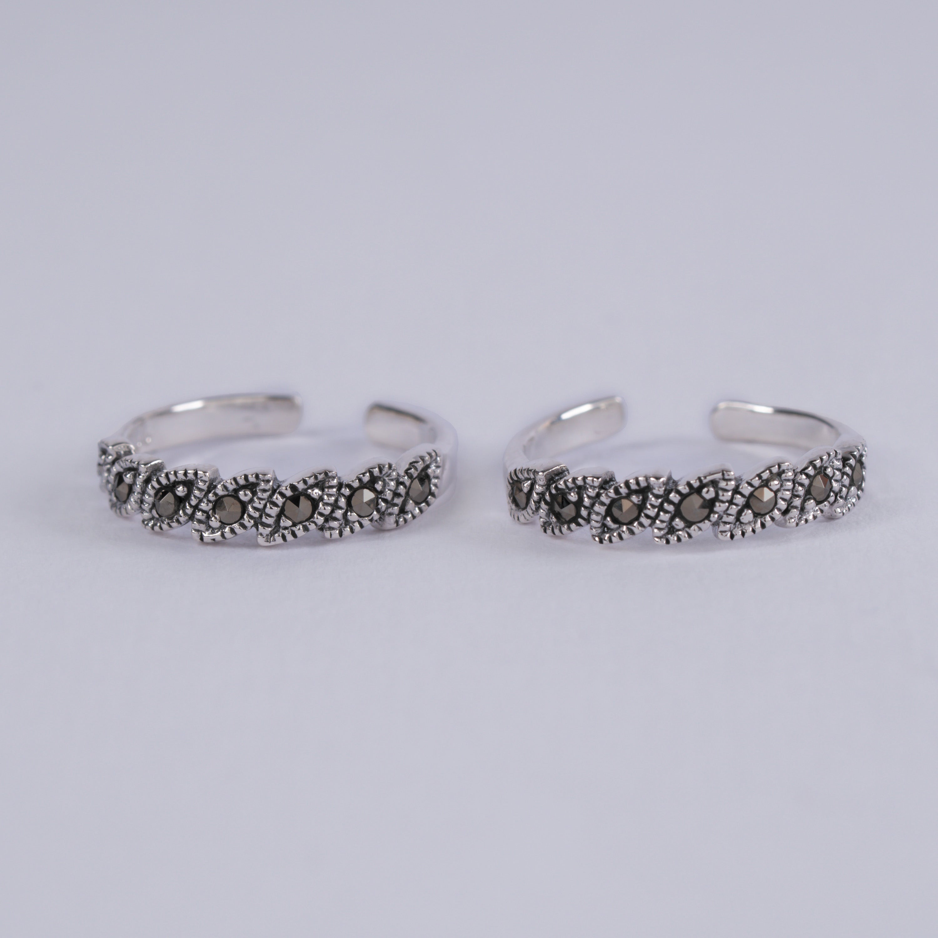 Silver Braided Toe Ring