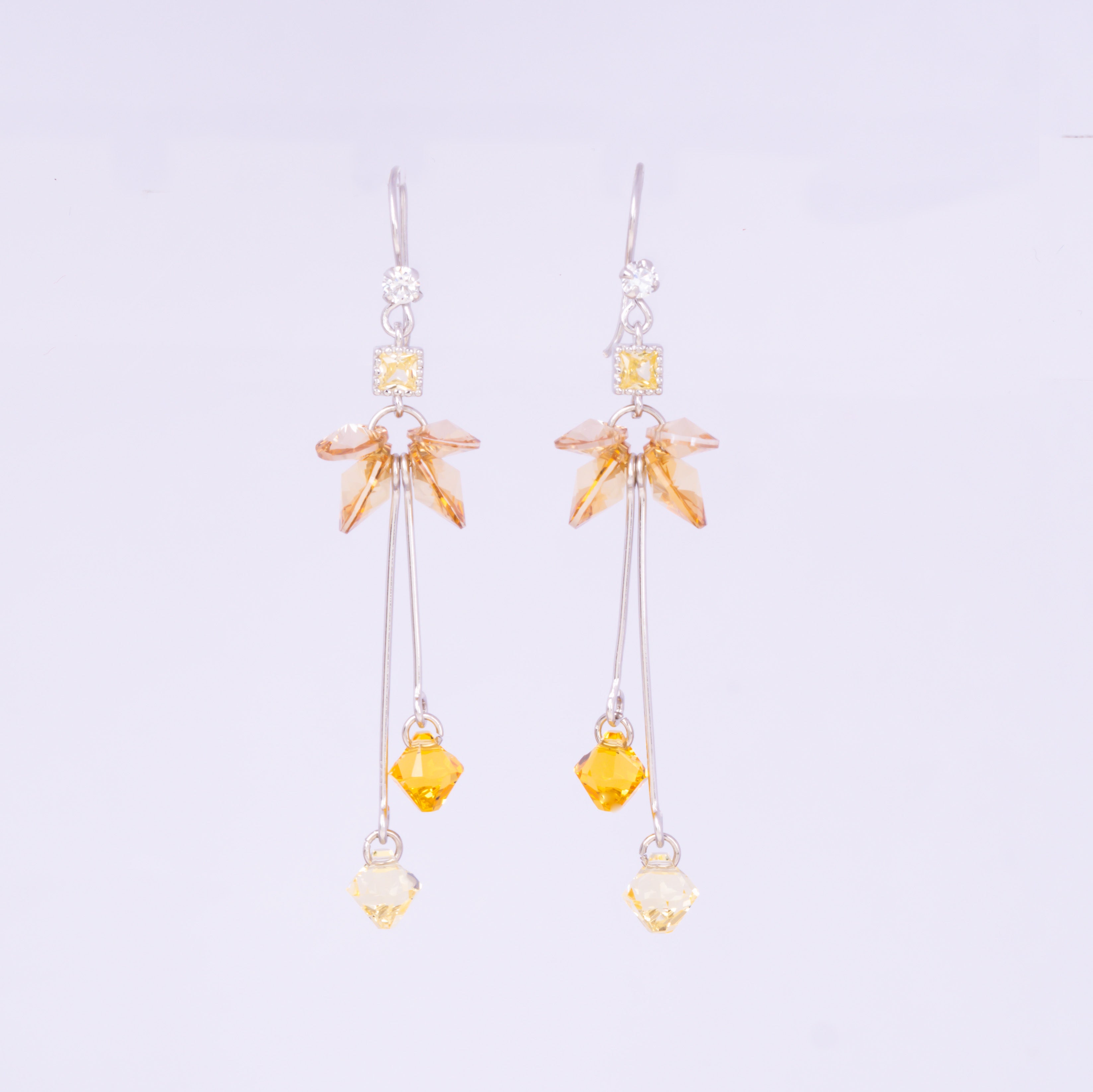 Amber Sunbeam Dangle Earrings
