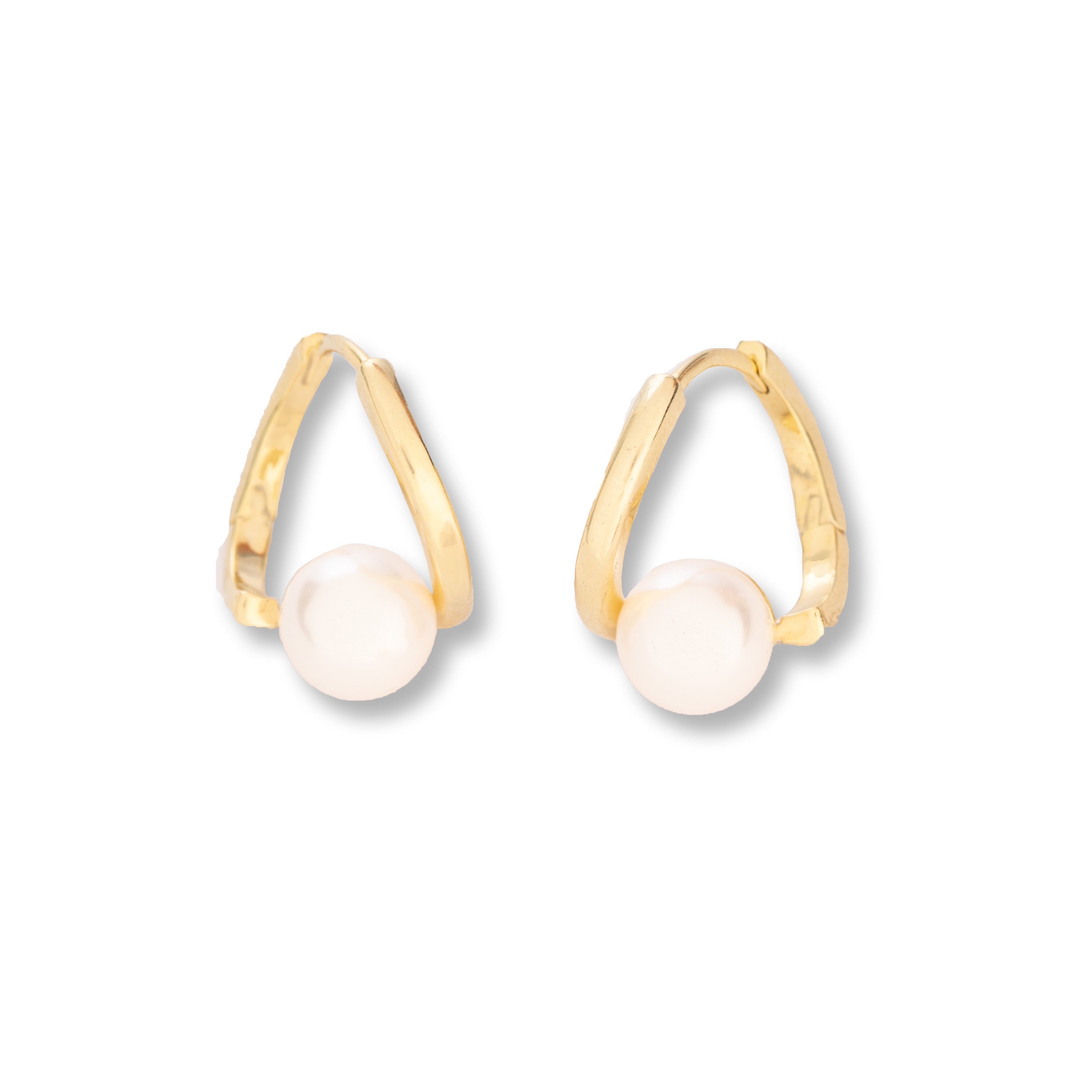 Pearl Hoop Earrings