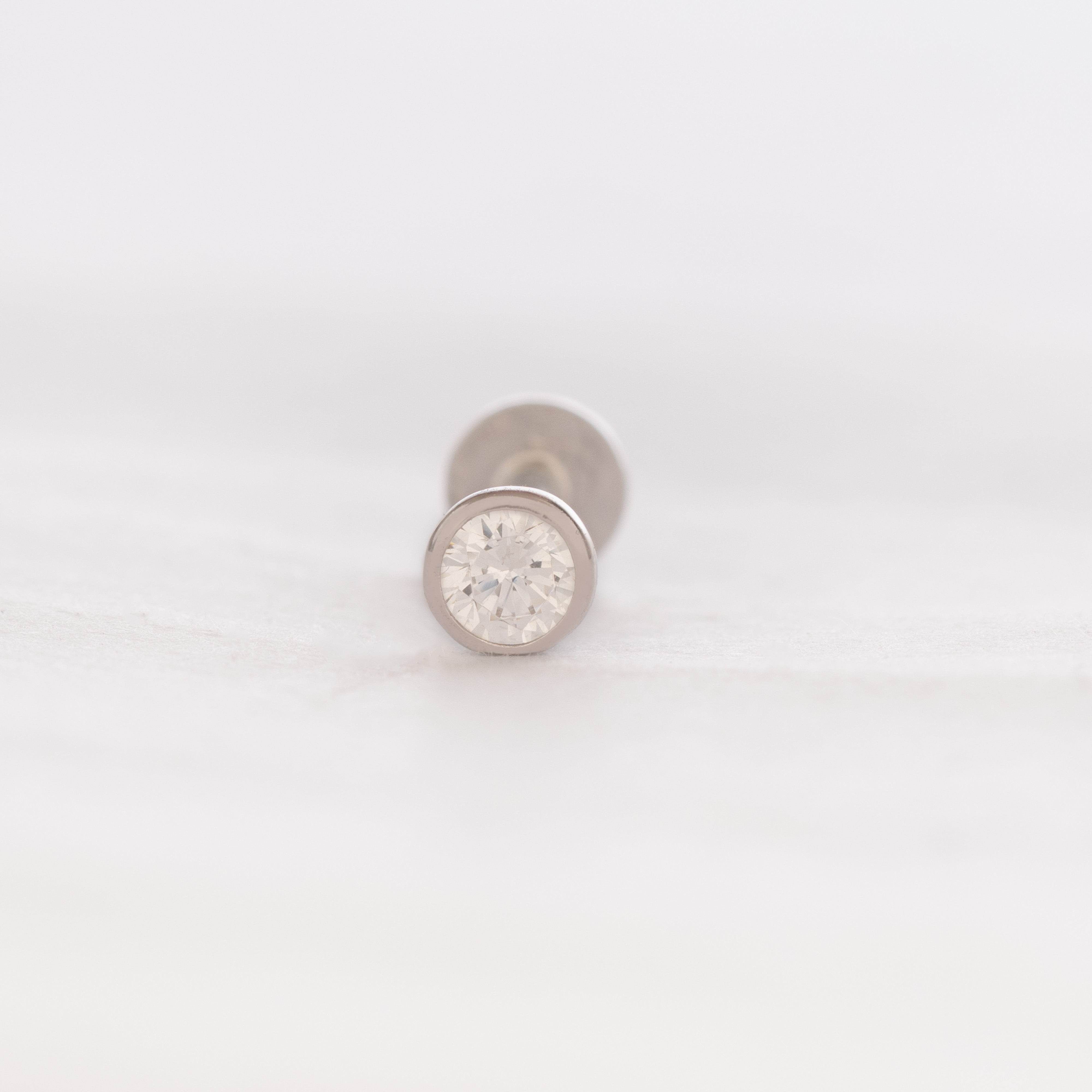 Minimalist White Stone Stud Earrings