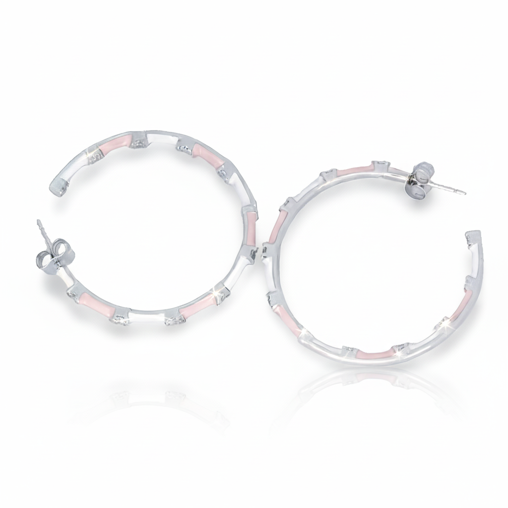 Trendy Color-Block Hoop Earrings