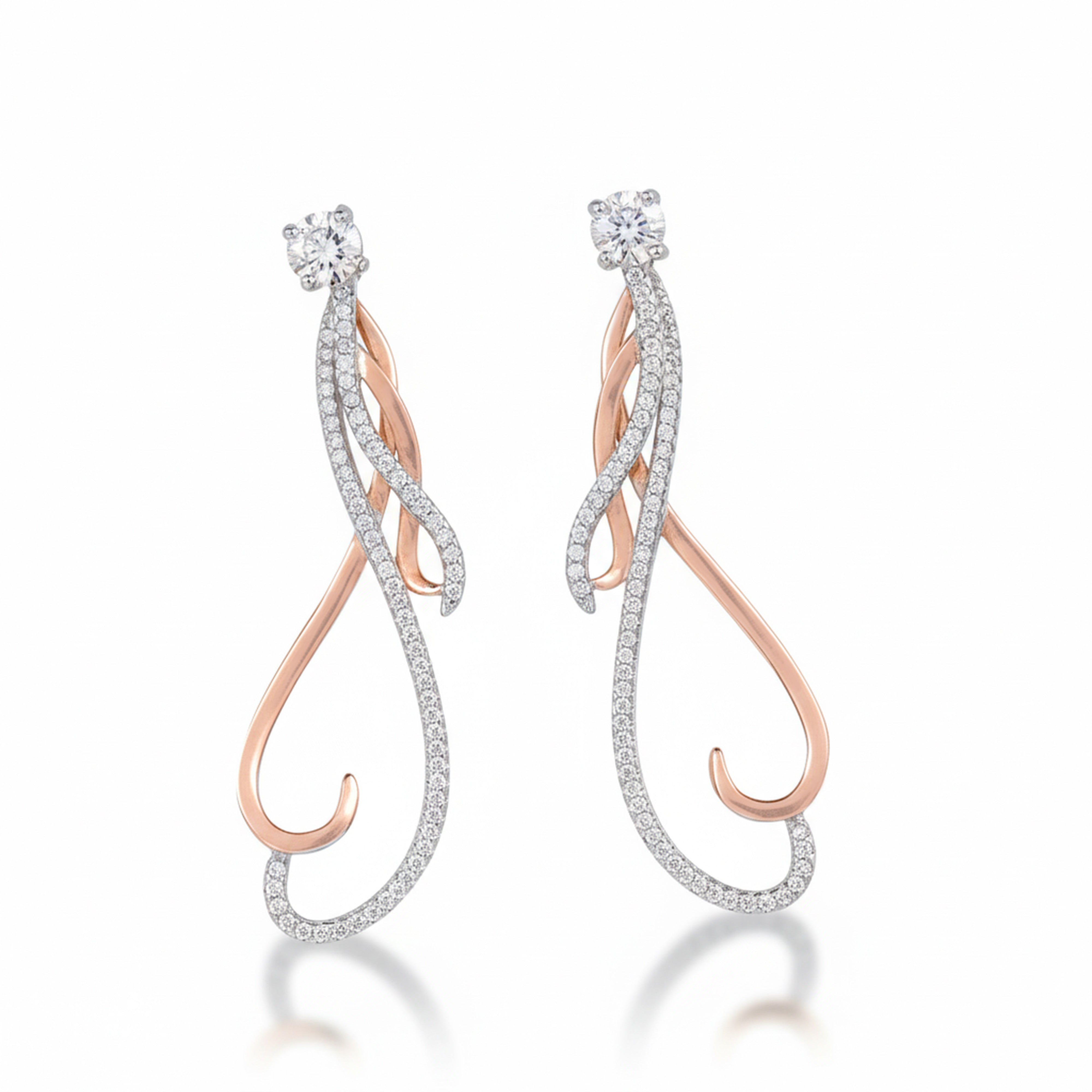 Infinity Twist Crystal Drop Earrings