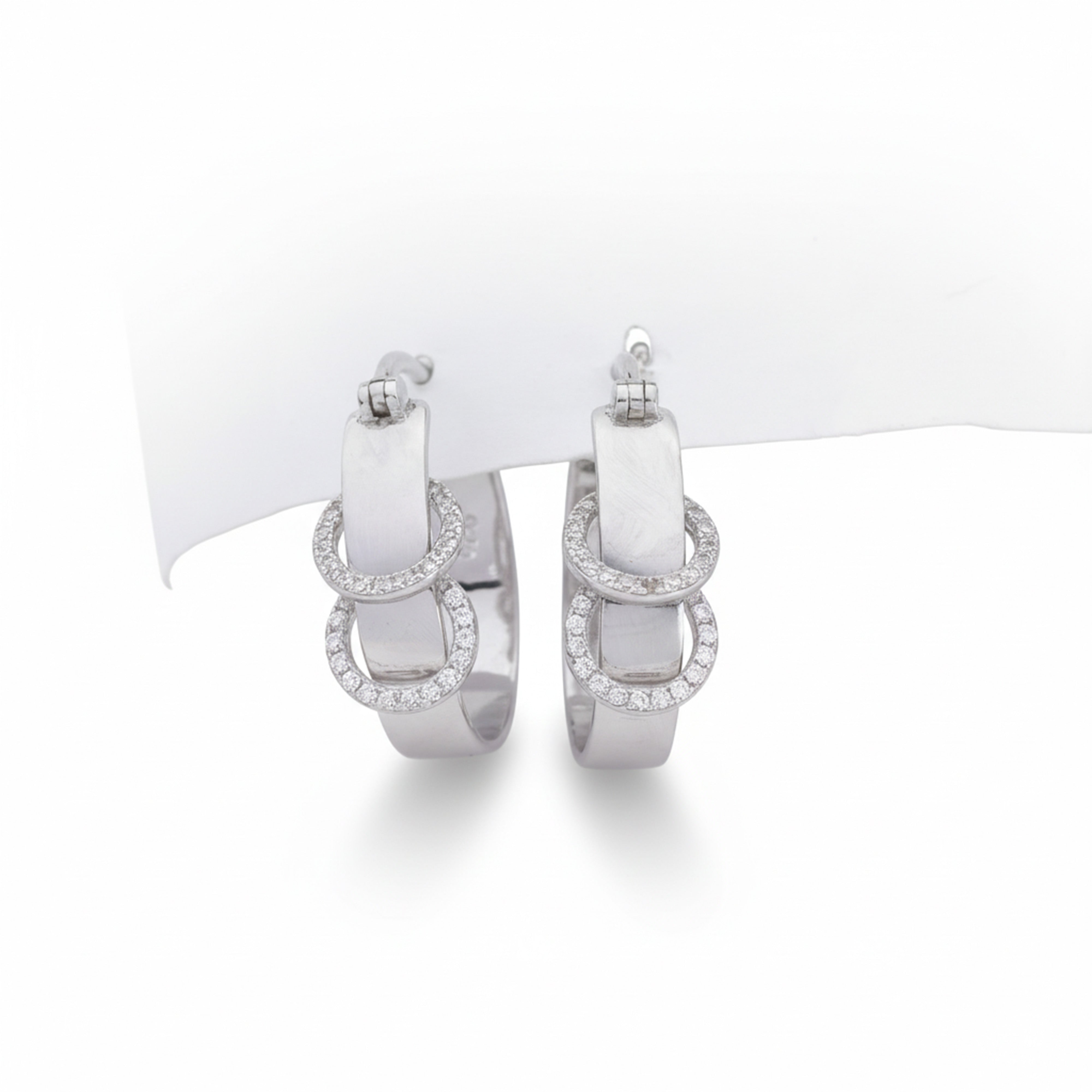 Accent Charm Hoop Earrings