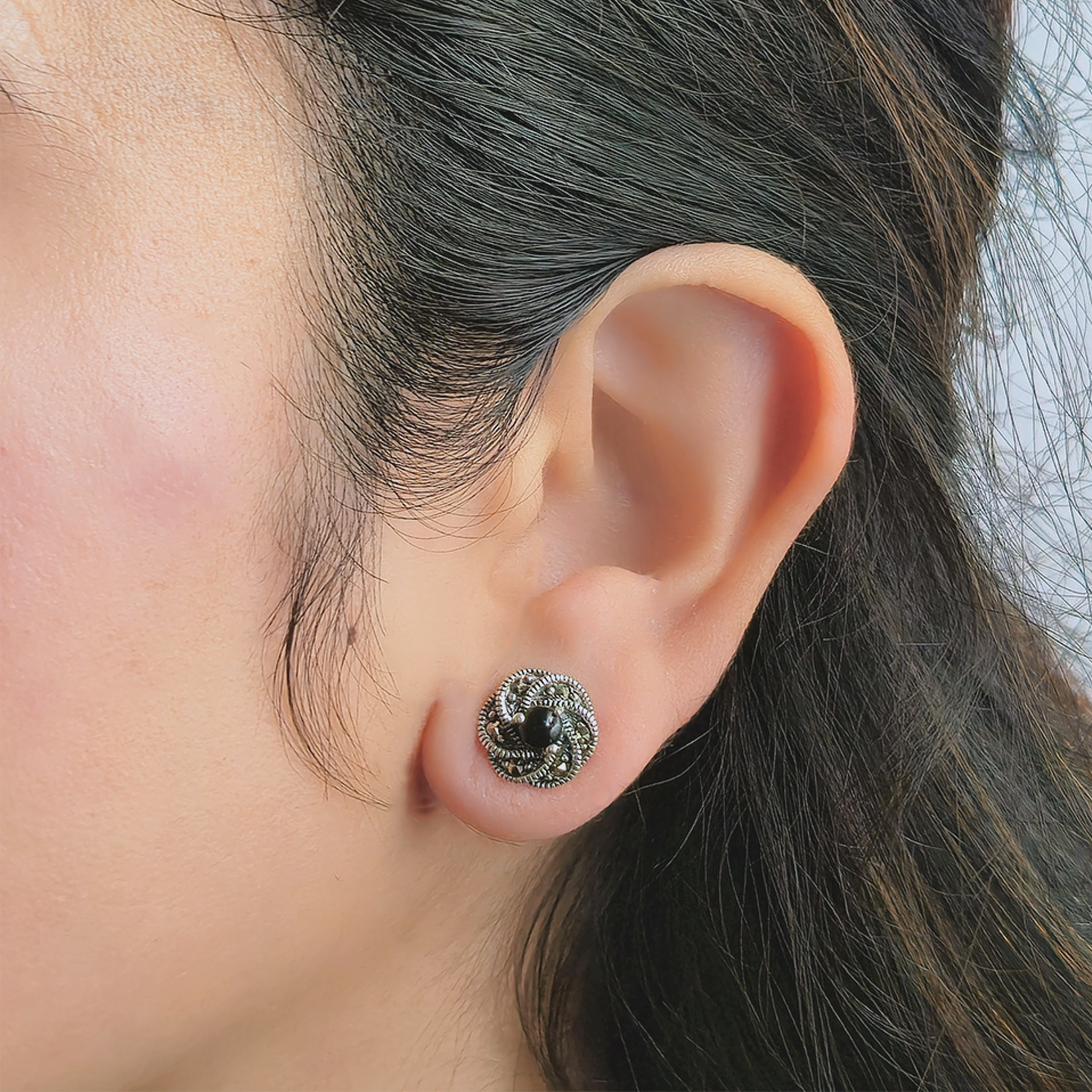 Antique Knot Stud Earrings