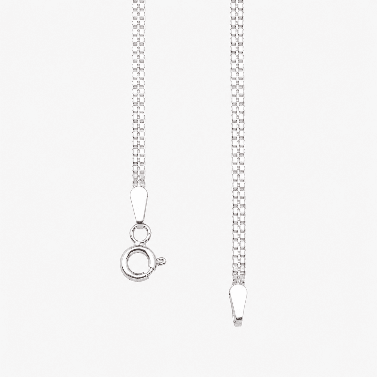 925 Silver Box Chain Anklet (Pair)