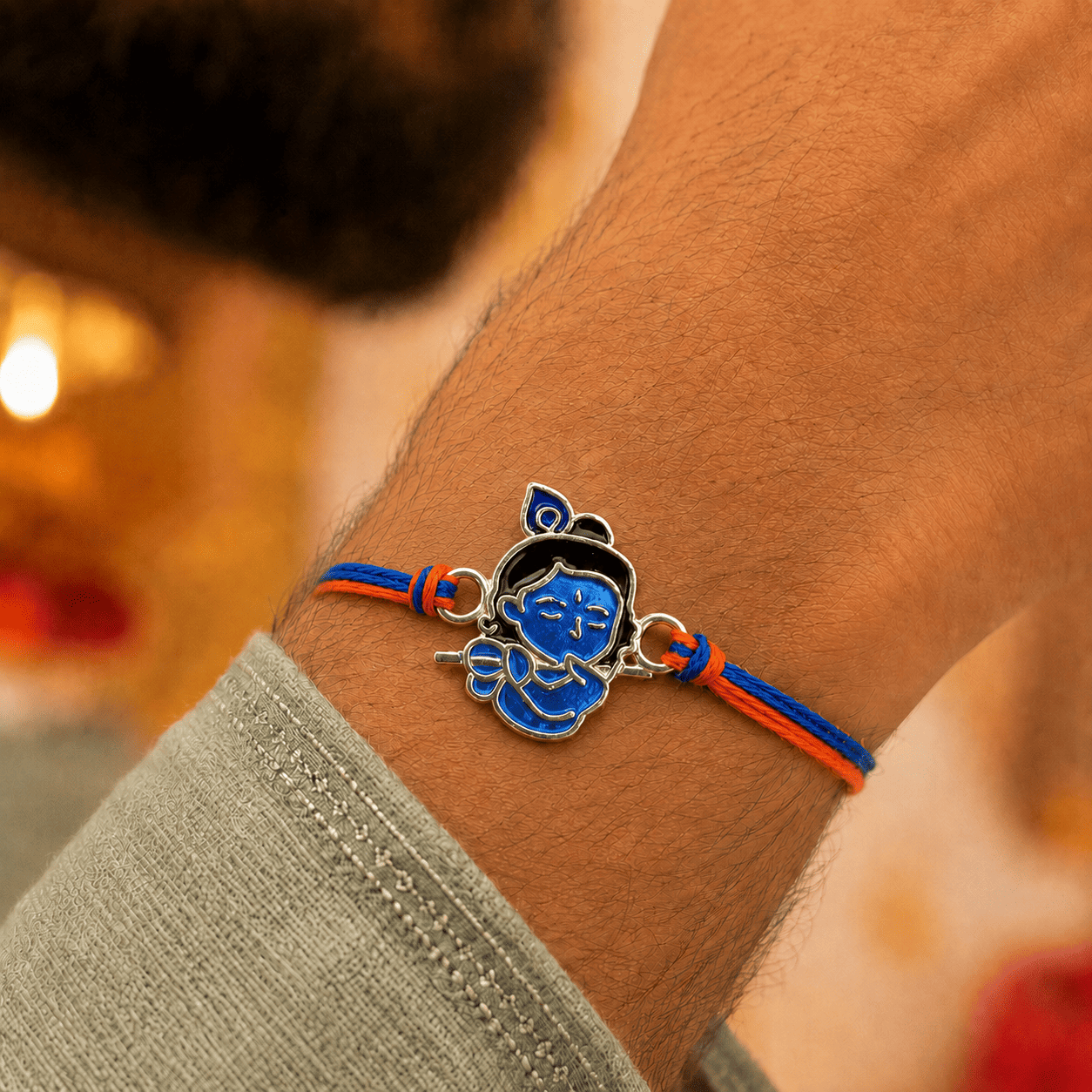 Krishna 925 Silver Rakhi