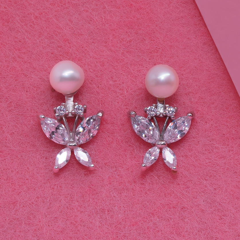 Crystal Pearl Drop Earrings