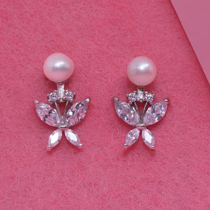 Crystal Pearl Drop Earrings