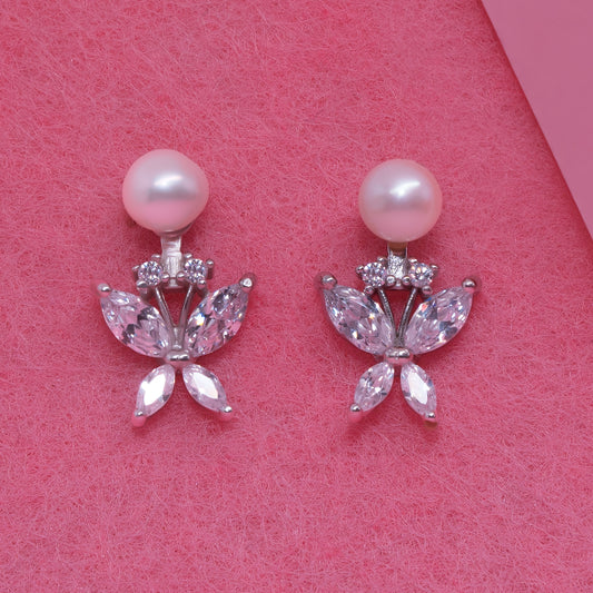 Crystal Pearl Drop Earrings