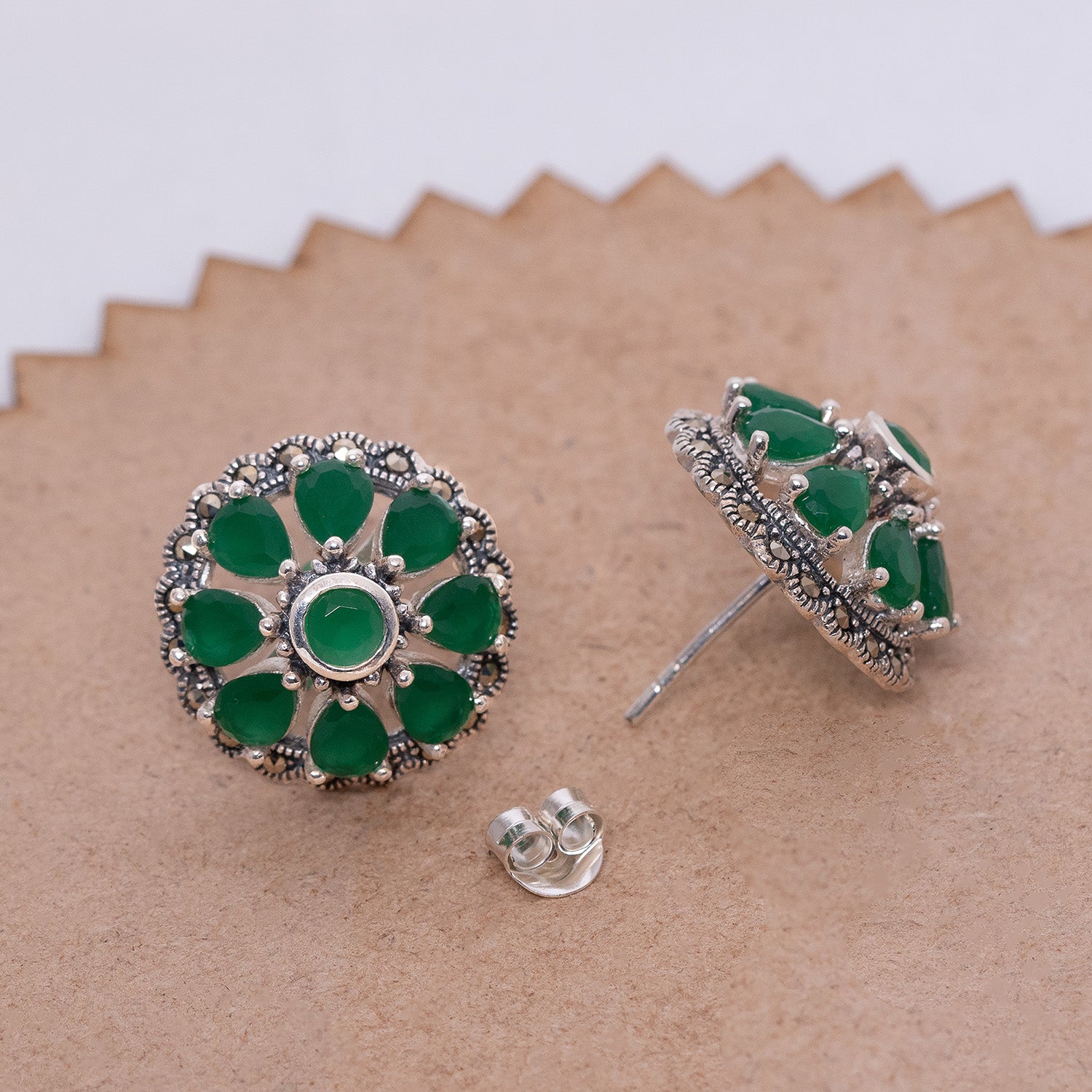 Vintage Garden Statement Stud Earrings
