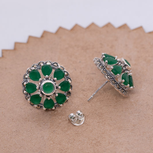 Vintage Garden Statement Stud Earrings