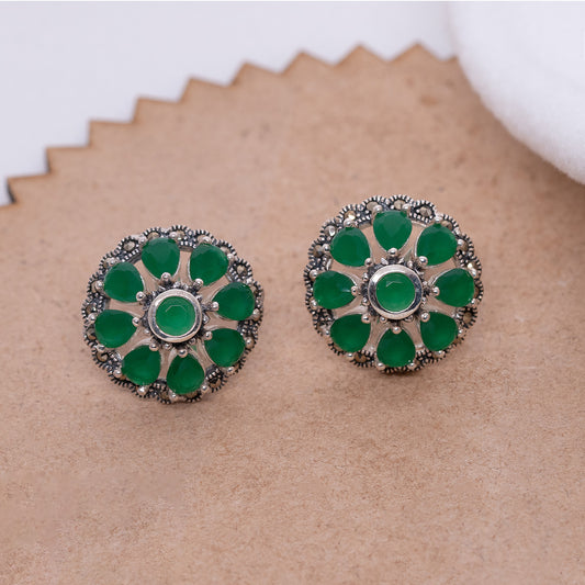 Vintage Garden Statement Stud Earrings