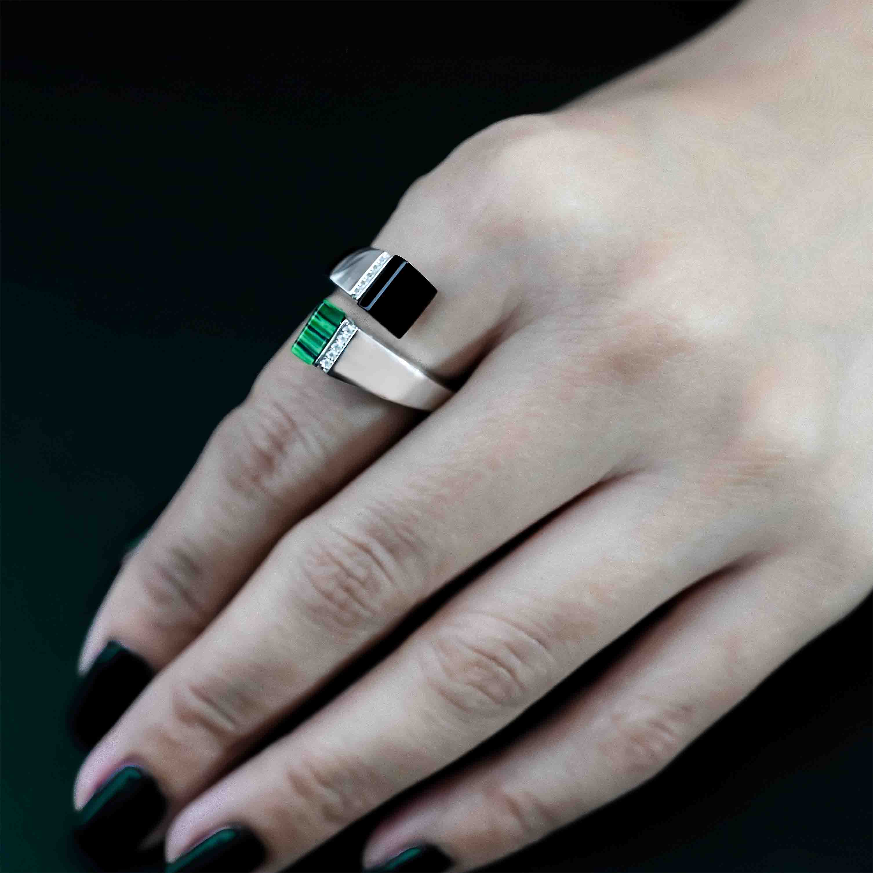 Bold Malachite Ring