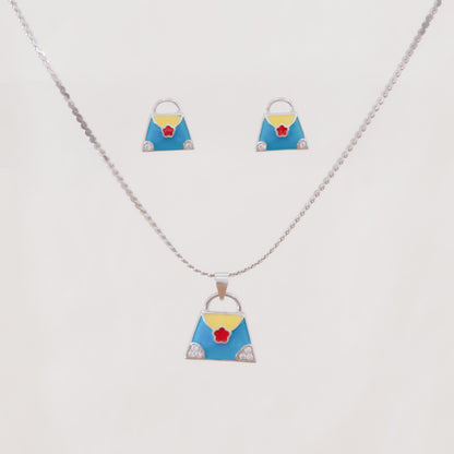 Hand-Bag Enamel Pendant Set