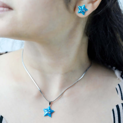 Star Enamel Pendent Set