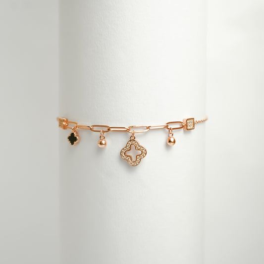 Charm Link Bracelet - Rose Gold Plated