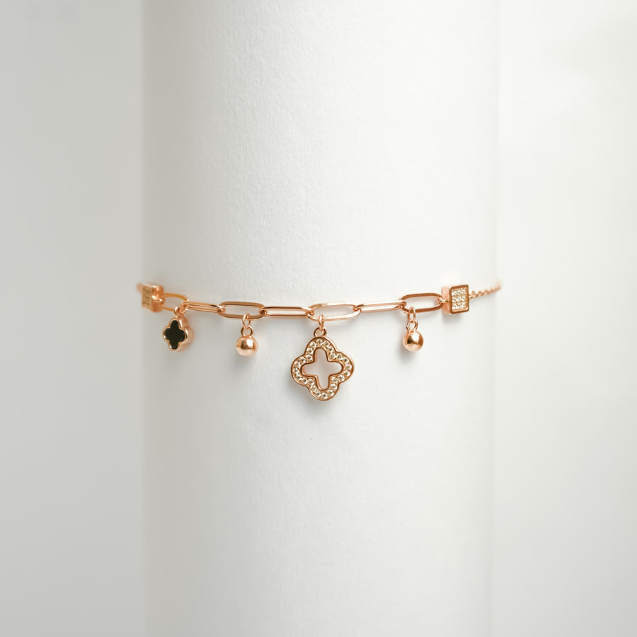 Charm Link Bracelet - Rose Gold Plated