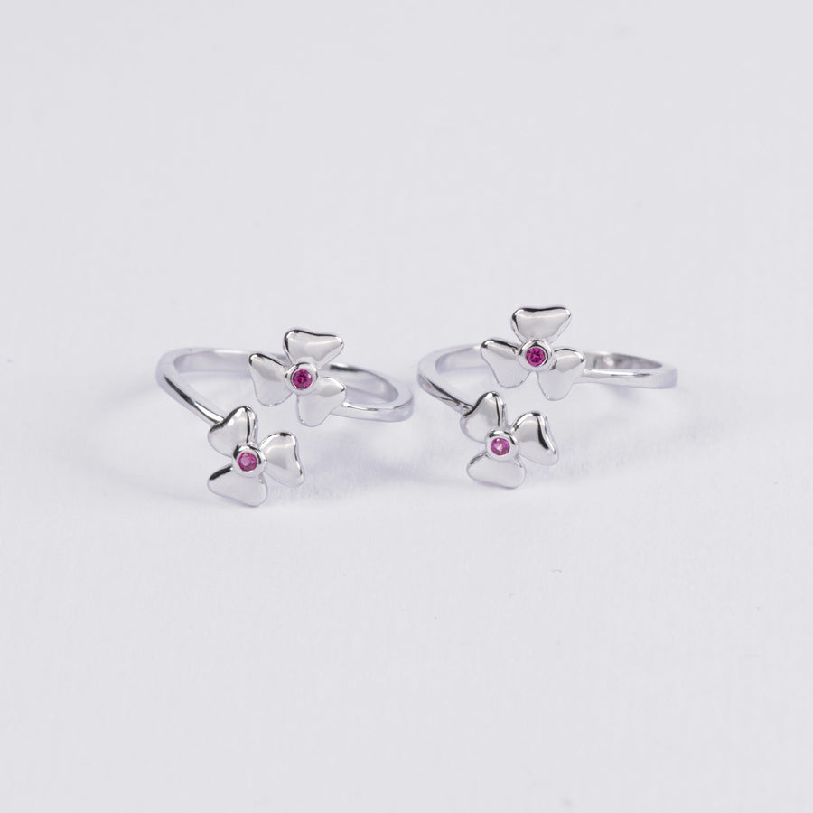 925 Silver Blossom Toe Ring