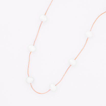 Pearl Necklace With Earrings - Rose Gold Plated