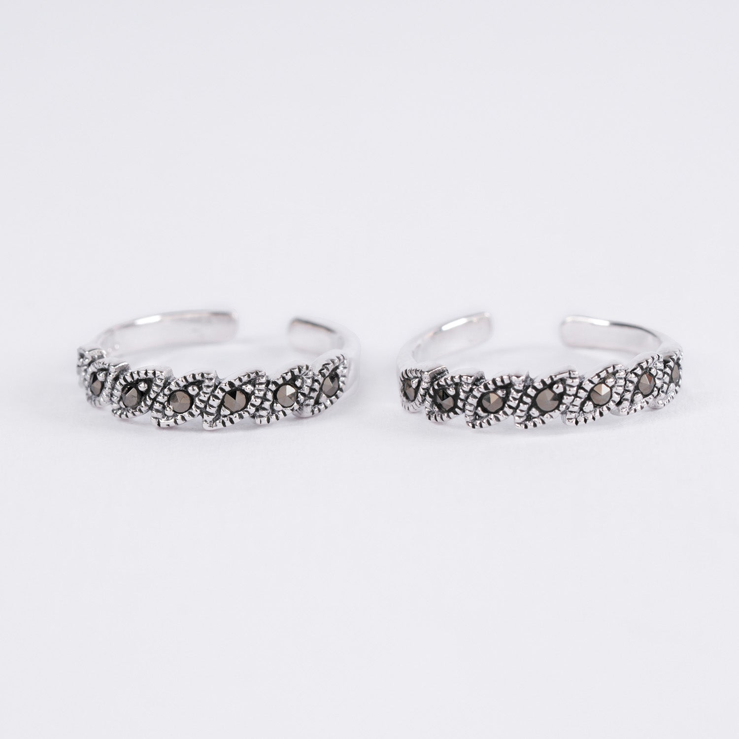 Silver Braided Toe Ring