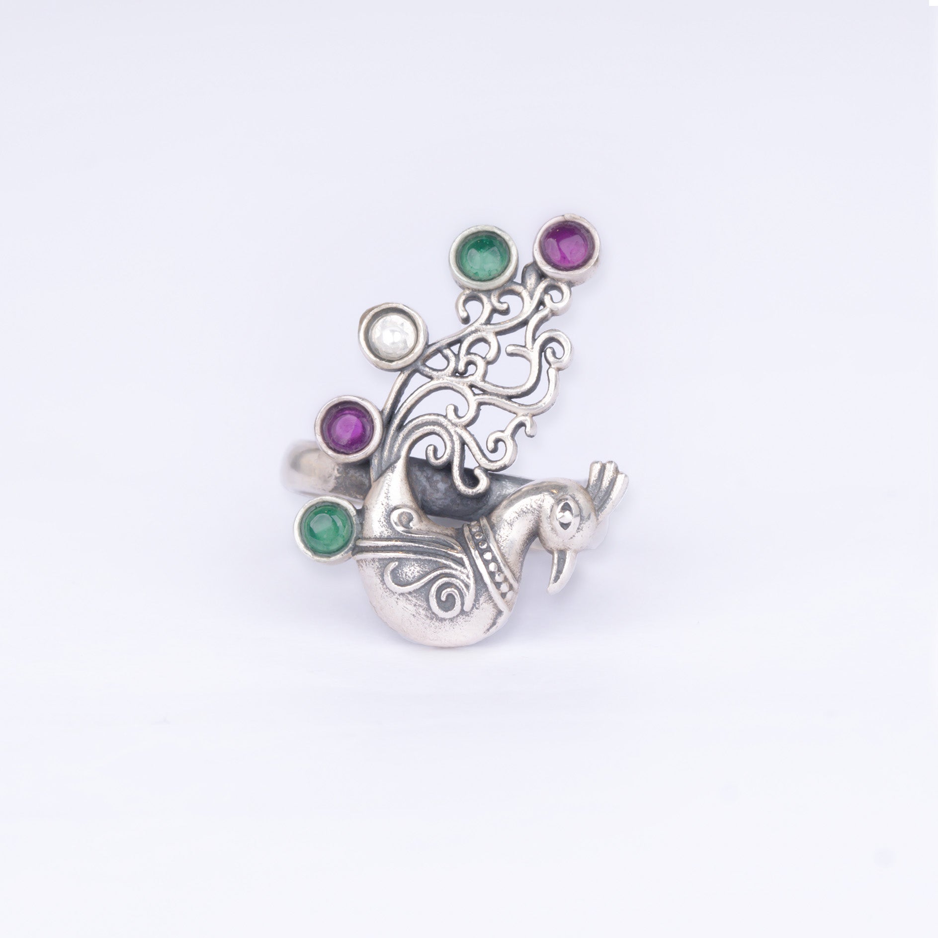 Peacock Crown Ring