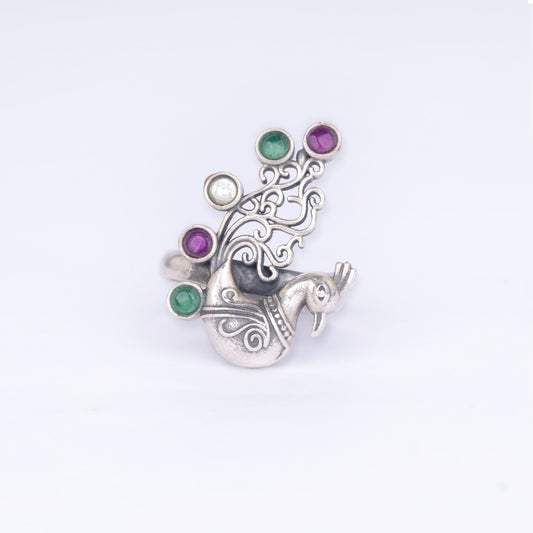 Peacock Crown Ring