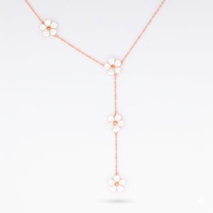 Petal Elegance Necklace - Rose Gold Plated