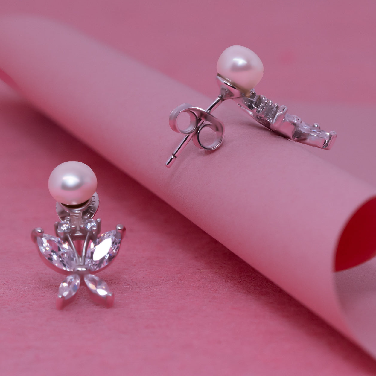 Crystal Pearl Drop Earrings