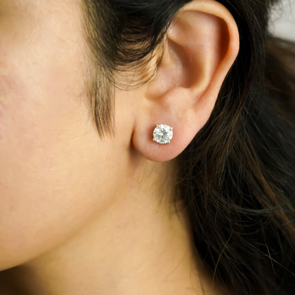 Solitaire Spark Stud Earrings