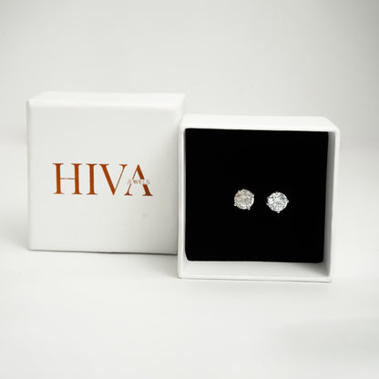 Solitaire Spark Stud Earrings