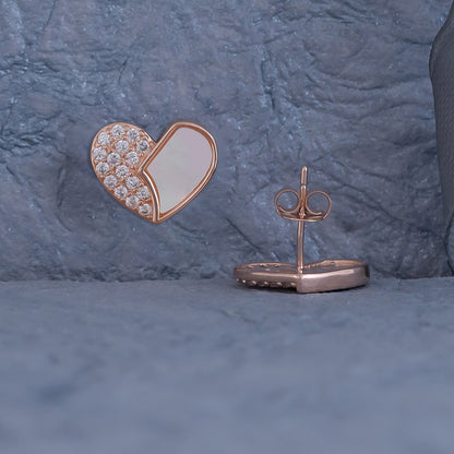 Broken Heart Stud Earrings