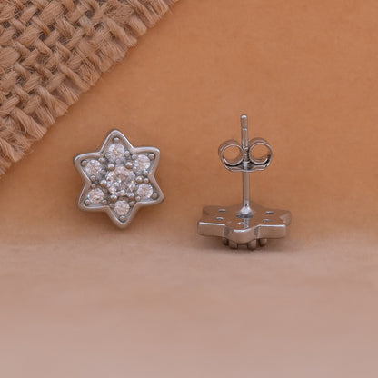 Star Silver Stud Earrings
