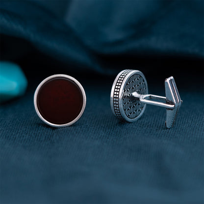 Classic Red Stone Cufflink