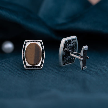 Tiger’s Eye Cufflink