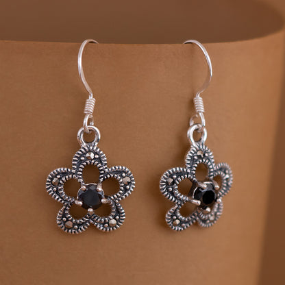 Antique Floral Dangle Earrings