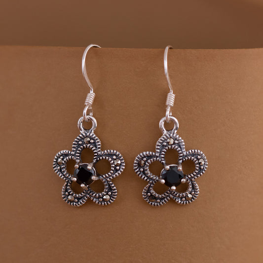 Antique Floral Dangle Earrings