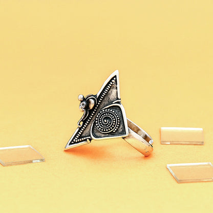 Silver Clover Bloom Ring