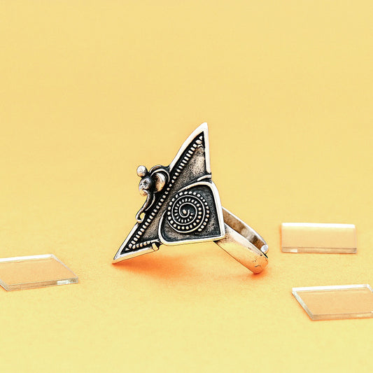 Silver Clover Bloom Ring