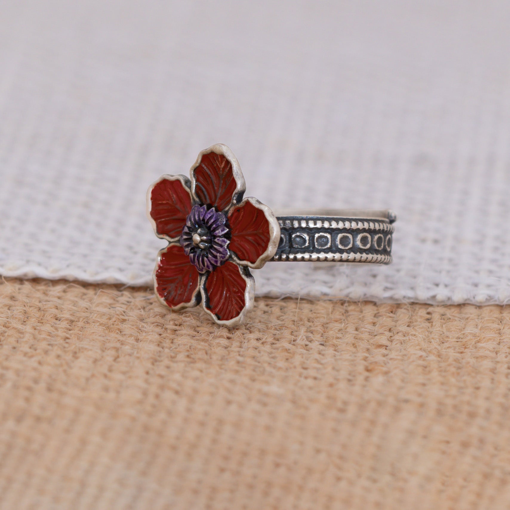 Scarlet Bloom Ring