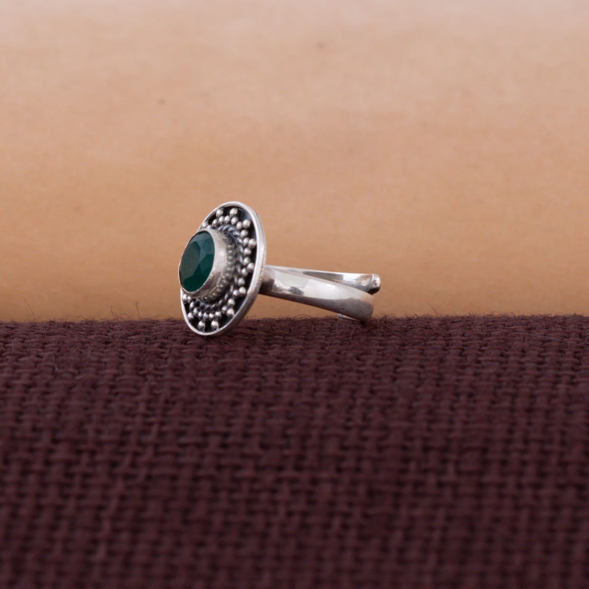 Green Glow Adjustable Ring