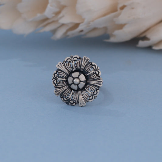 Silver Flora Ring