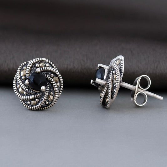 Antique Knot Stud Earrings