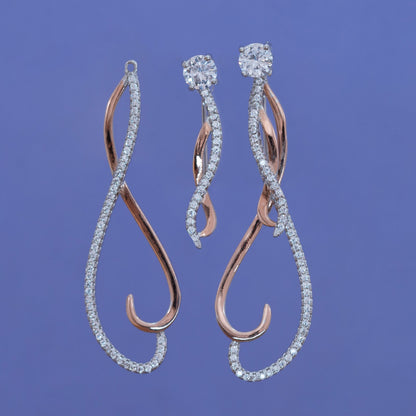 Infinity Twist Crystal Drop Earrings