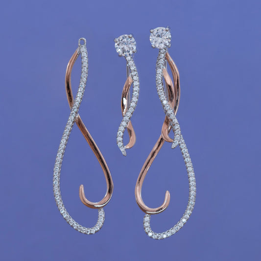 Infinity Twist Crystal Drop Earrings