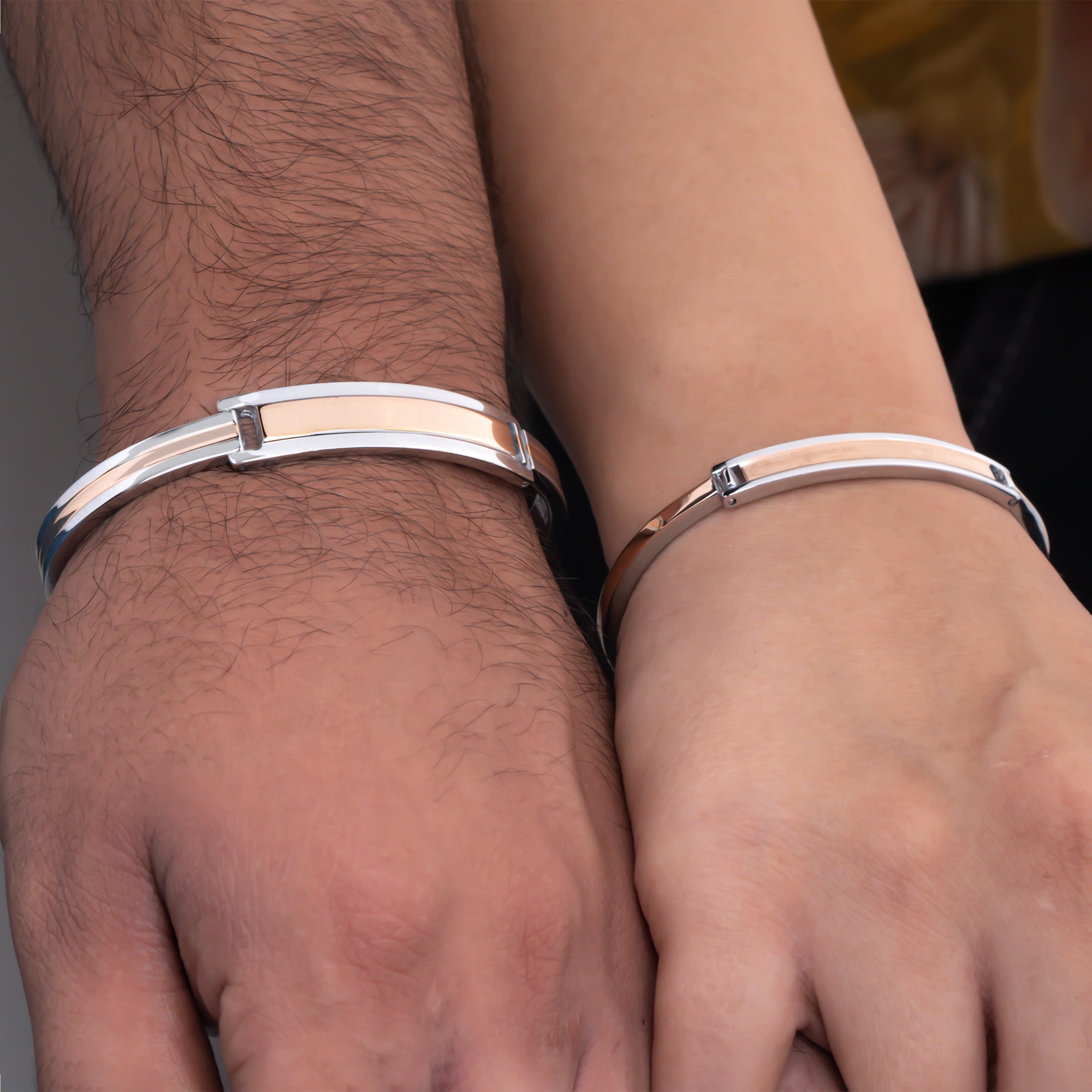 Couple Bi-Color Hand Kada