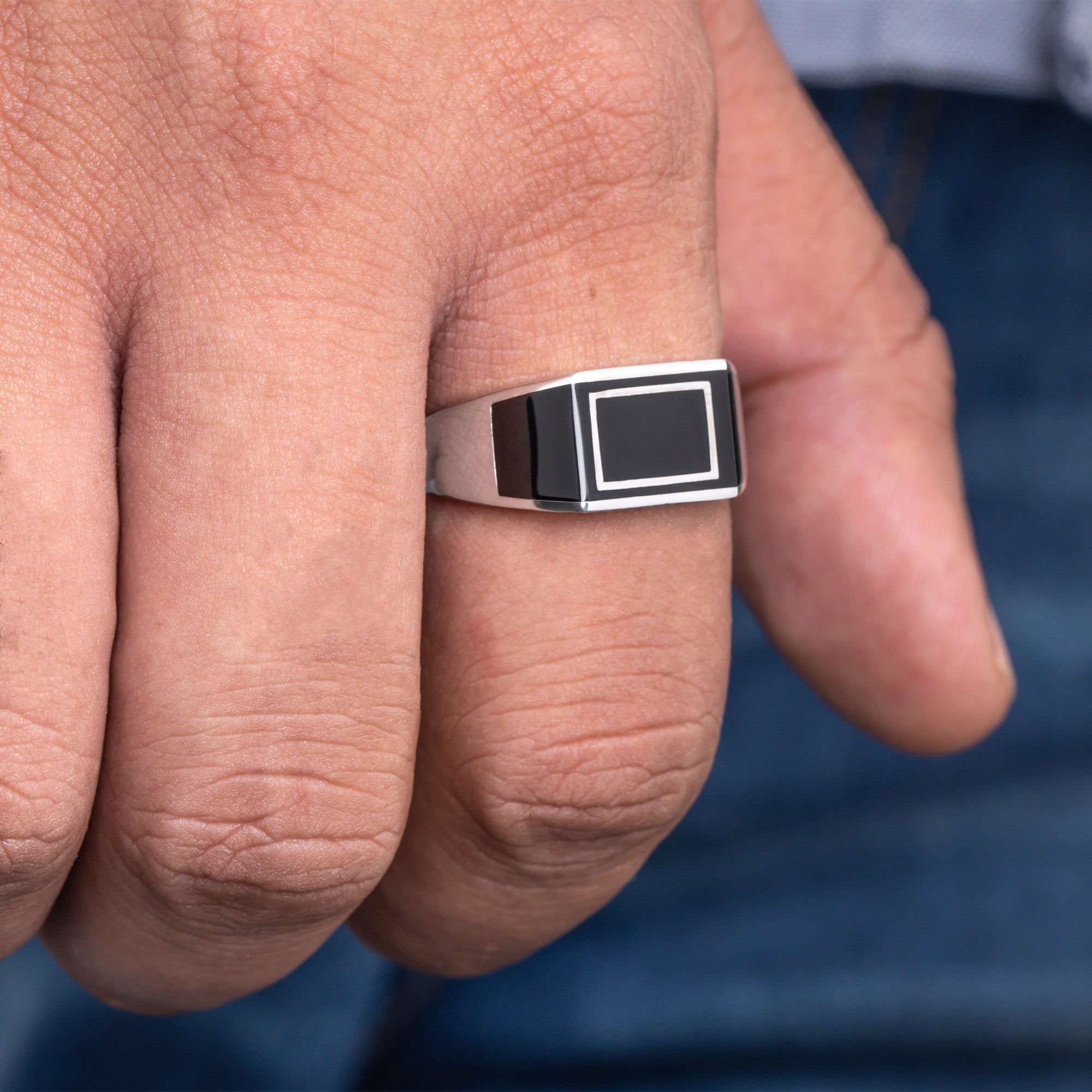 Shadow Bar Silver Ring